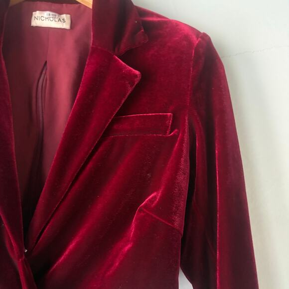 Nicholas Gabriela Blazer Dress in Maroon Size 6 - Picture 9 of 11